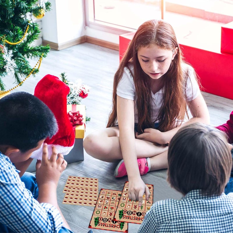 Joy Bang Christmas Games for Kids, 24 Player Christmas Bingo Cards Crafts for Kids Winter Holiday Games Activities for Family Large Group Classroom Xmas Party Favors Supplies Gifts - Image 5